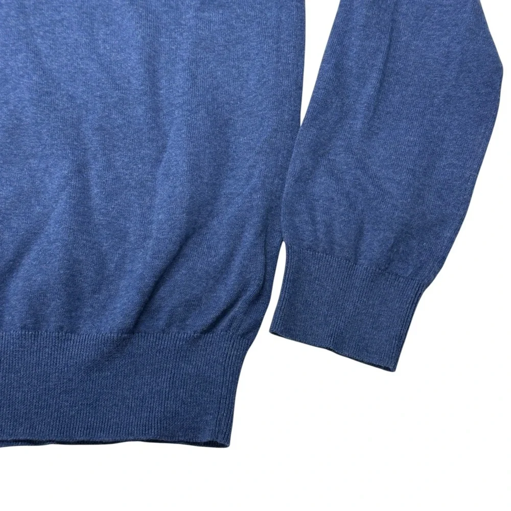 Polo‎ Ralph Lauren Mens Pima Cotton V-Neck Sweater Blue Heather Large Pony Logo